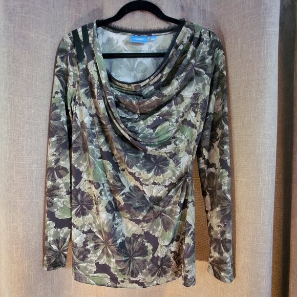 Vera Wang Camouflage Blouse - Picture 1 of 6
